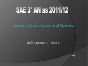 Appunti di Sistemi Automatici ed Elettronici proff Carrozzo