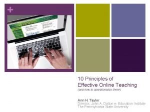 10 principles of effective online teaching