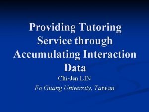 Tutoring Tutoring