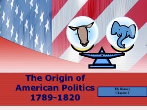 The Origin of American Politics 1789 1820 US