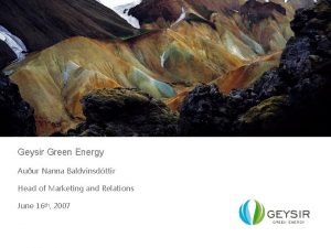 Geysir green energy