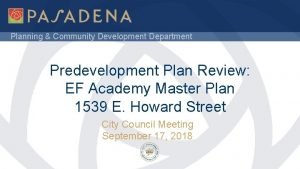 Pasadena planning department