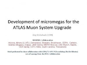 Development of micromegas for the ATLAS Muon System