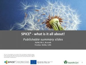 SPi CE what is it all about Publishable