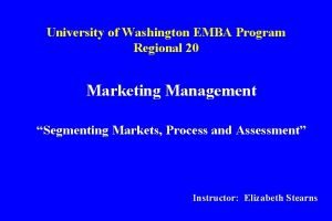 University of washington emba