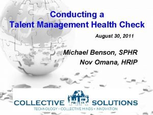 Health talent management