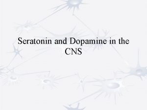 Seratonin and Dopamine in the CNS Dopaminergic Neurons