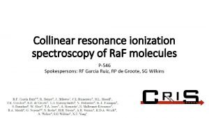 Collinear resonance ionization spectroscopy of Ra F molecules