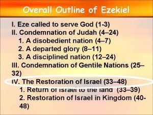 Outline of ezekiel Outline of ezekiel
