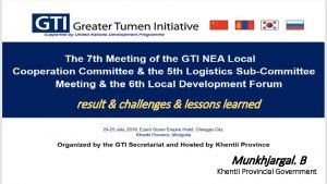 result challenges lessons learned Munkhjargal B Khentii Provincial