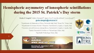 Hemispheric asymmetry of ionospheric scintillations during the 2015