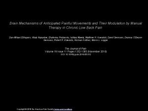 Brain Mechanisms of Anticipated Painful Movements and Their