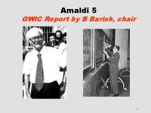Amaldi 5 GWIC Report by B Barish chair