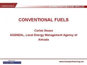 ALTERNATIVE FUELS AND VEHICLES CONVENTIONAL FUELS Carlos Sousa