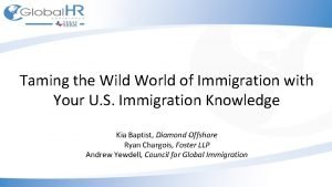 Taming the Wild World of Immigration with Your