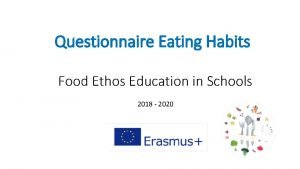 Healthy eating questionnaire for schools