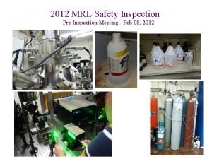 2012 MRL Safety Inspection PreInspection Meeting Feb 08