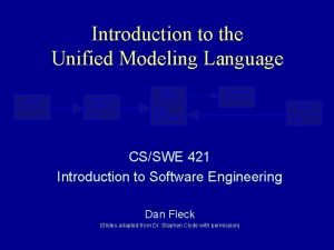 Introduction to the Unified Modeling Language Classifier Generalizable