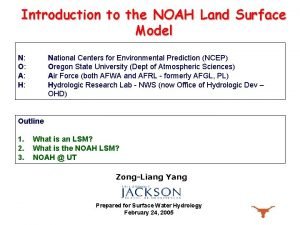 Noah land surface model