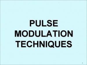 Pulse code modulation conclusion Pulse code modulation conclusion