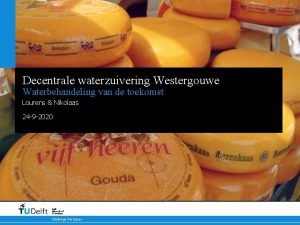 Decentrale waterzuivering Westergouwe Waterbehandeling van de toekomst Lourens