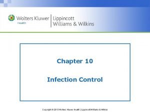 Chapter 10 infection control