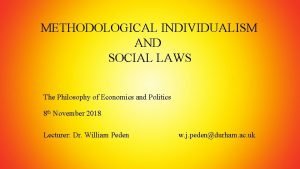 Methodological individualism weber