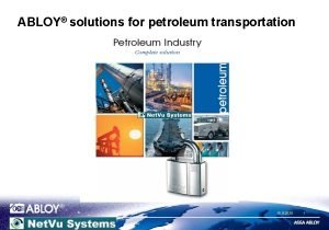 ABLOY solutions for petroleum transportation 10 9 2020