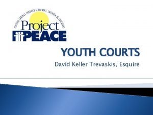 YOUTH COURTS David Keller Trevaskis Esquire Is this