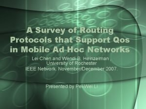 A Survey of Routing Protocols that Support Qos