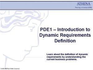 Dynamic requirements meaning
