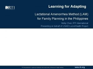 Lactational amenorrhea