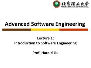Advanced software development