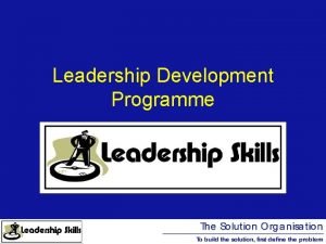 Leadership Development Programme Presenters today Brad Bamfield 07803