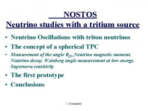 NOSTOS Neutrino studies with a tritium source Neutrino