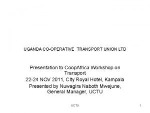 Uganda cooperative transport union limited