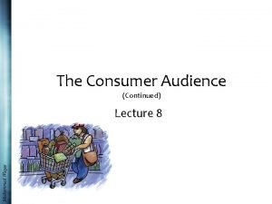 The Consumer Audience Continued Muhammad Waqas Lecture 8