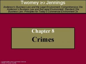 Twomey Jennings Andersons Business Law and the Legal