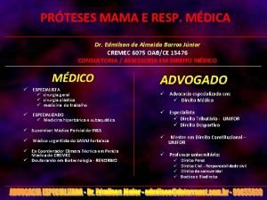 PRTESES MAMA E RESP MDICA Dr Edmilson de