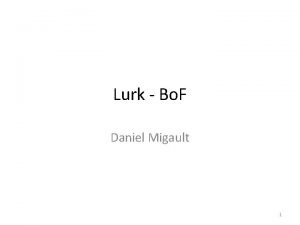 Lurk Bo F Daniel Migault 1 Toc TLS