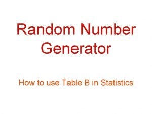 Table b in statistics Table b in statistics