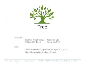Tree Lecturers Text 1 Boontee Kruatrachue Kritawan Siriboon