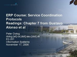 ERP Course Service Coordination Protocols Readings Chapter 7