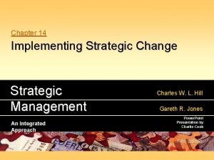Chapter 14 Implementing Strategic Change Strategic Management An