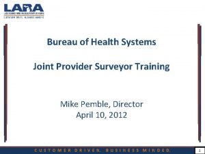 Joint provider surveyor training michigan