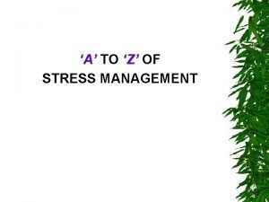Stress management abc