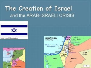 The Creation of Israel and the ARABISRAELI CRISIS