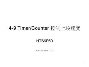 4 9 TimerCounter HT 66 F 50 Revised