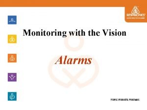 Vision alarms Vision alarms
