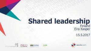 Shared leadership Finland Eira Kasper 15 5 2017